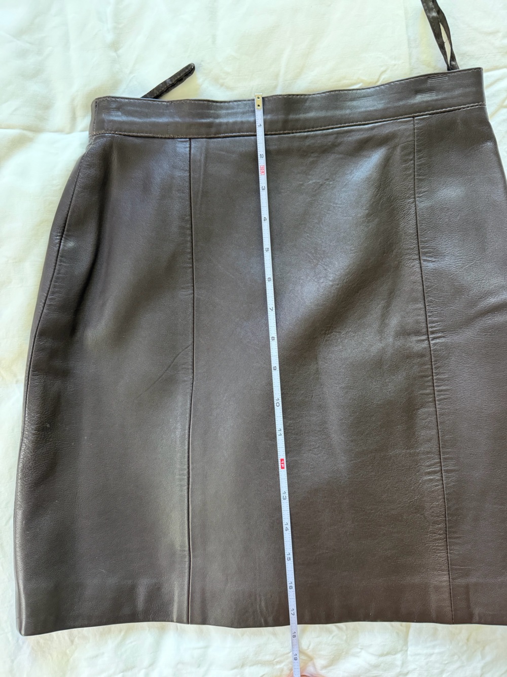 Vintage Spiegel Leather Chocolate Brown Mini Skirt - Picture 5 of 5